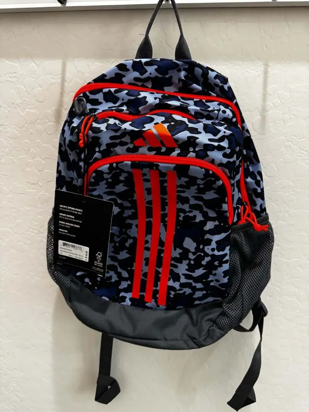 Adidas BTS Originator Backpack in Flow Blur/Onix Grey/Signal Orange